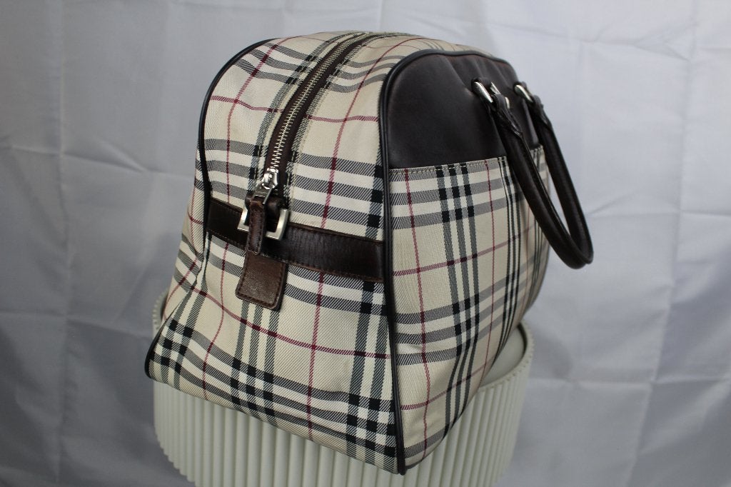 Burberry Boston Bag - 1304, 30 cm of meer, Gebruikt, Beige, Minder dan 40 cm