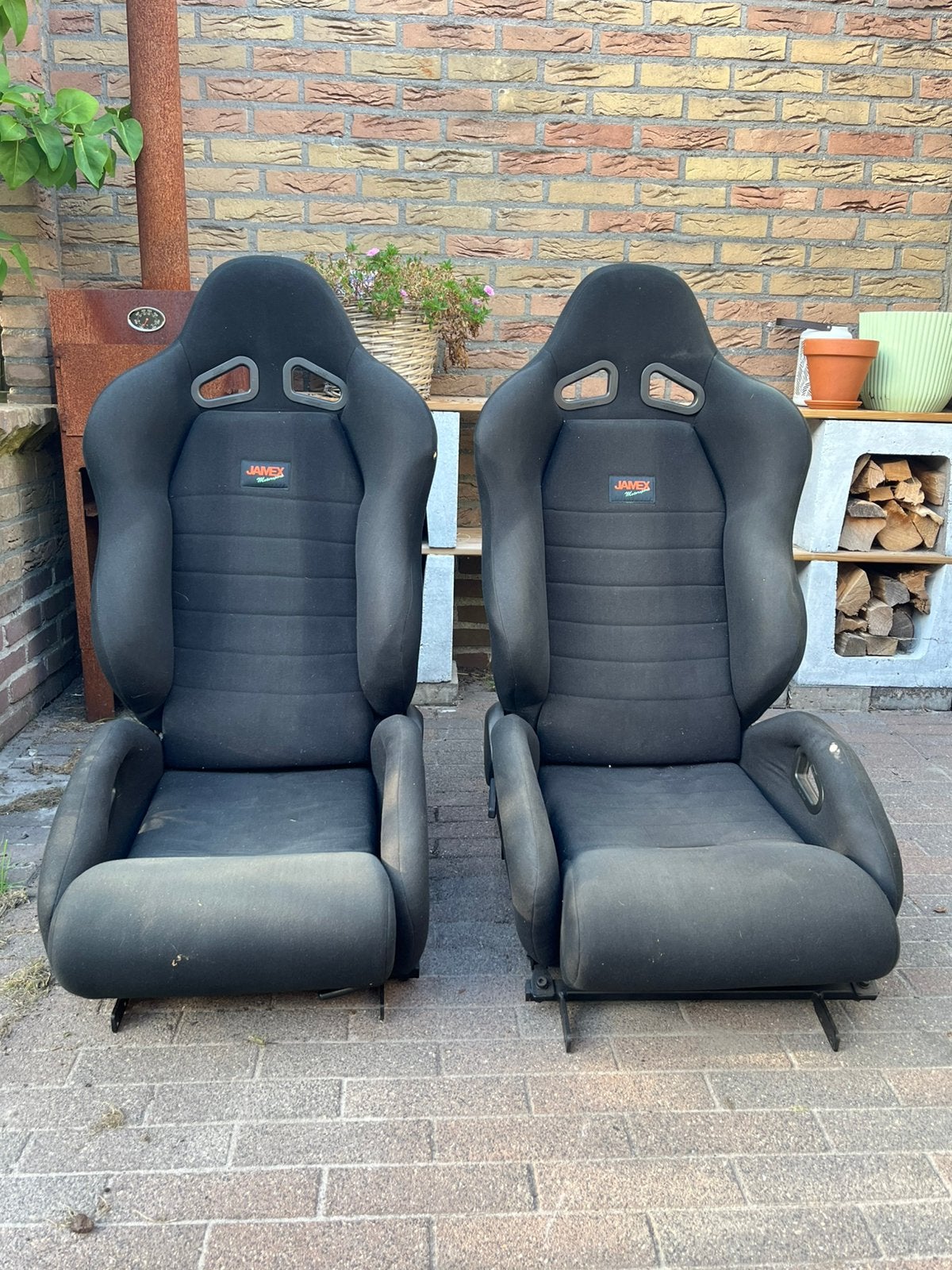 Nette set Jamex verstelbare kuipstoelen/sportstoelen, Ophalen, Gebruikt
