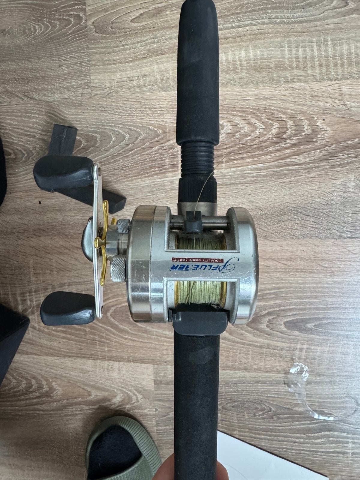 vis hengel met reel, Ophalen, Zo goed als nieuw, Molen
