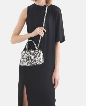 Shoeby tasje mini zebra dierenprint zwart wit, Ophalen of Verzenden, Nieuw, Wit, Avondtasje
