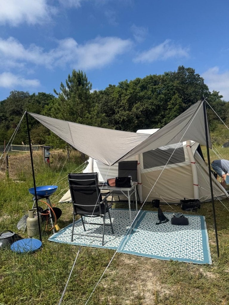 tarp schaduwdoek 3 x 3 meter, Ophalen, Zo goed als nieuw