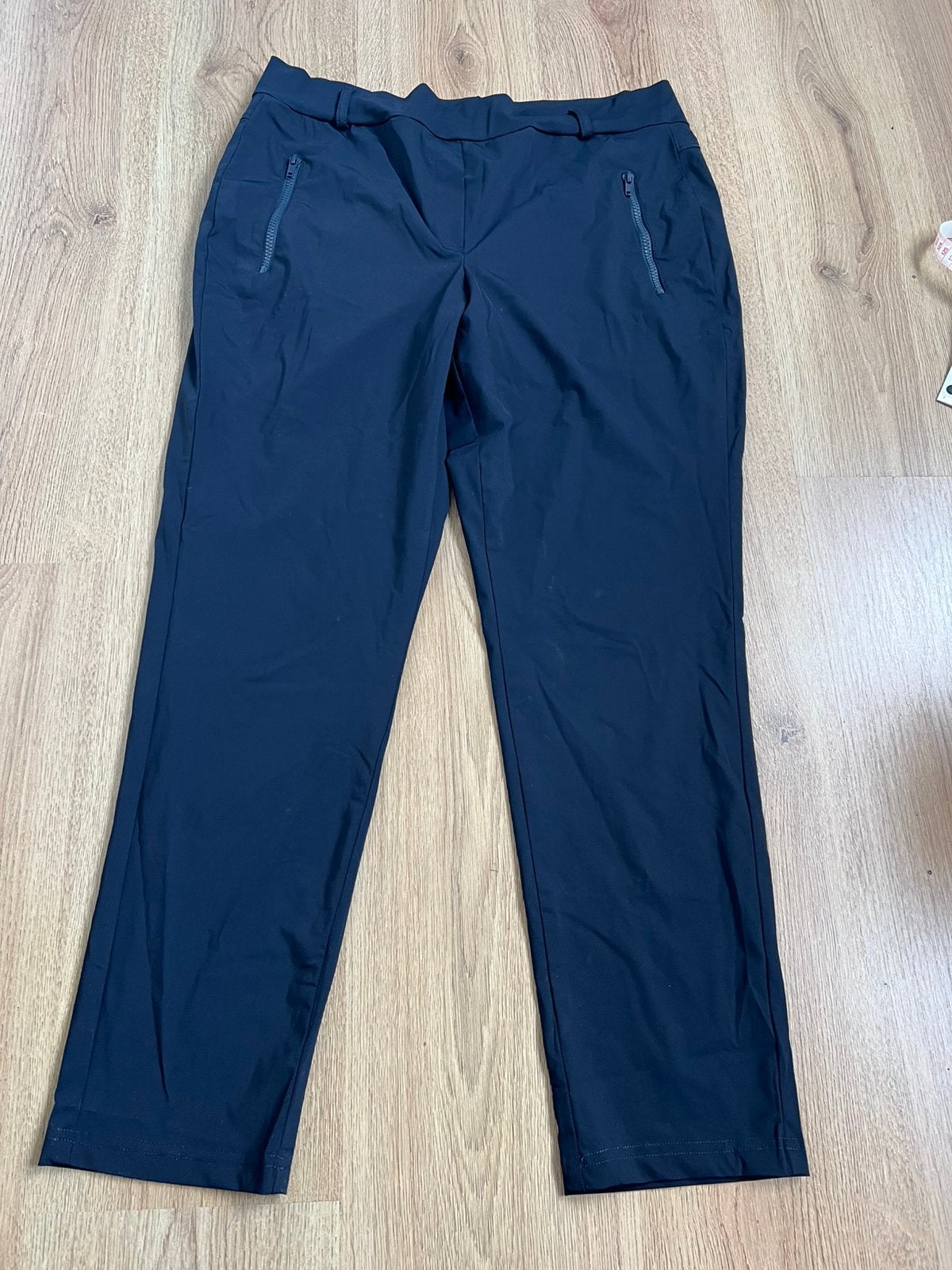 Elvira donkerblauw travelstof broek 44, Blauw, Maat 42/44 (L), Ophalen of Verzenden, Zo goed als nieuw