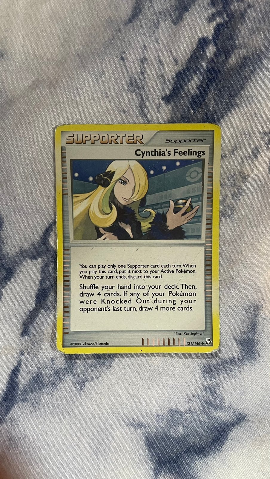 Pokemon Kaart Cynthia's Feelings Supporter 131/146, Ophalen of Verzenden, Gebruikt, Losse kaart