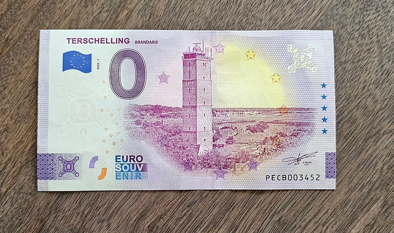 0 Euro Souvenir Biljet Terschelling Brandaris, Ophalen of Verzenden, Overige landen, Los biljet