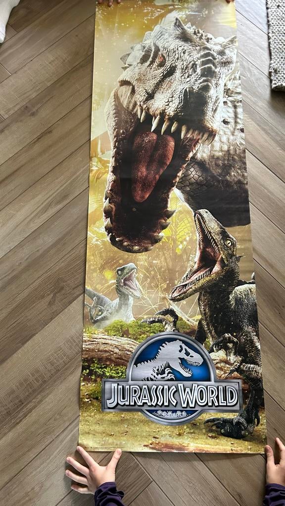 Jurassic World Poster - Dinosaurus Film Poster, Ophalen, Deurposter of groter, Film en Tv, Rechthoekig Staand