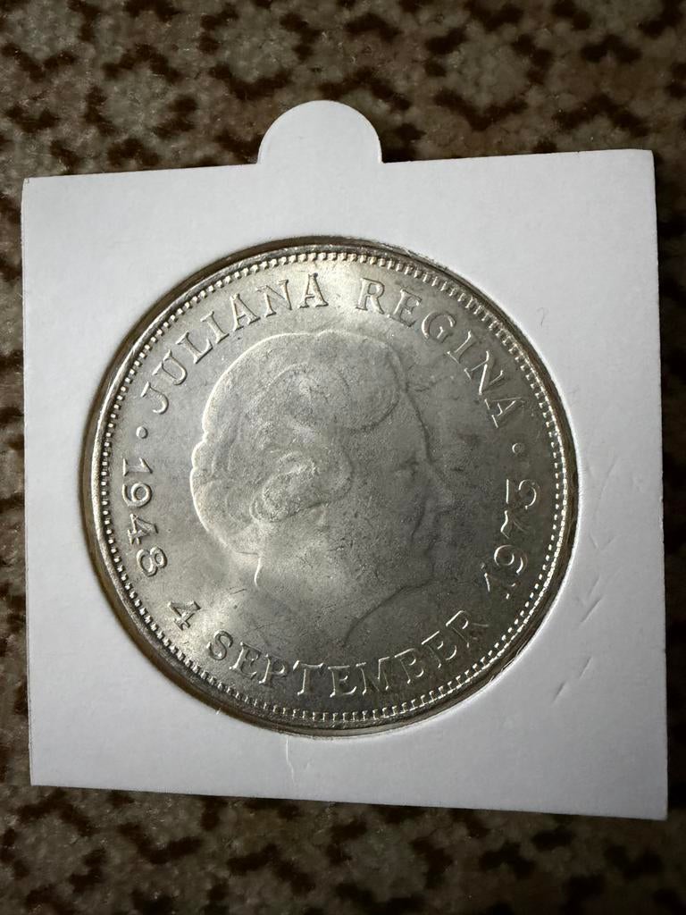 Zilveren Tientje Juliana 1973, Postzegels en Munten, Munten | Nederland, Koningin Juliana, Zilver, Ophalen of Verzenden, Losse munt