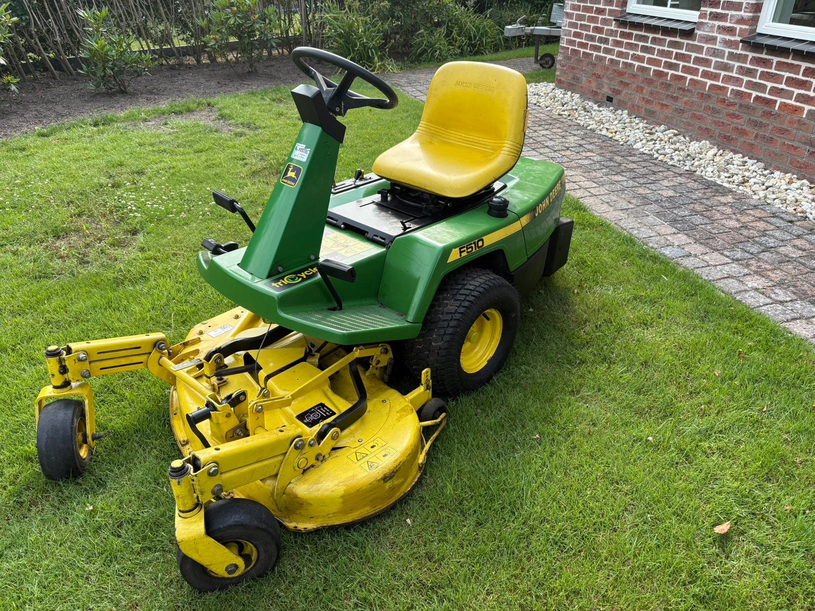 John Deere f510, Tuin en Terras, Grasmaaiers, Ophalen, Zo goed als nieuw, 50 cm of meer