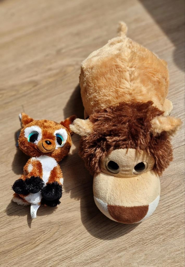 Lumo Stars hertje en 2-in-1 knuffel leeuw/koe ( beanie boo), Overige merken, Ophalen of Verzenden, Zo goed als nieuw, Middelgroot (20 tot 80 cm)