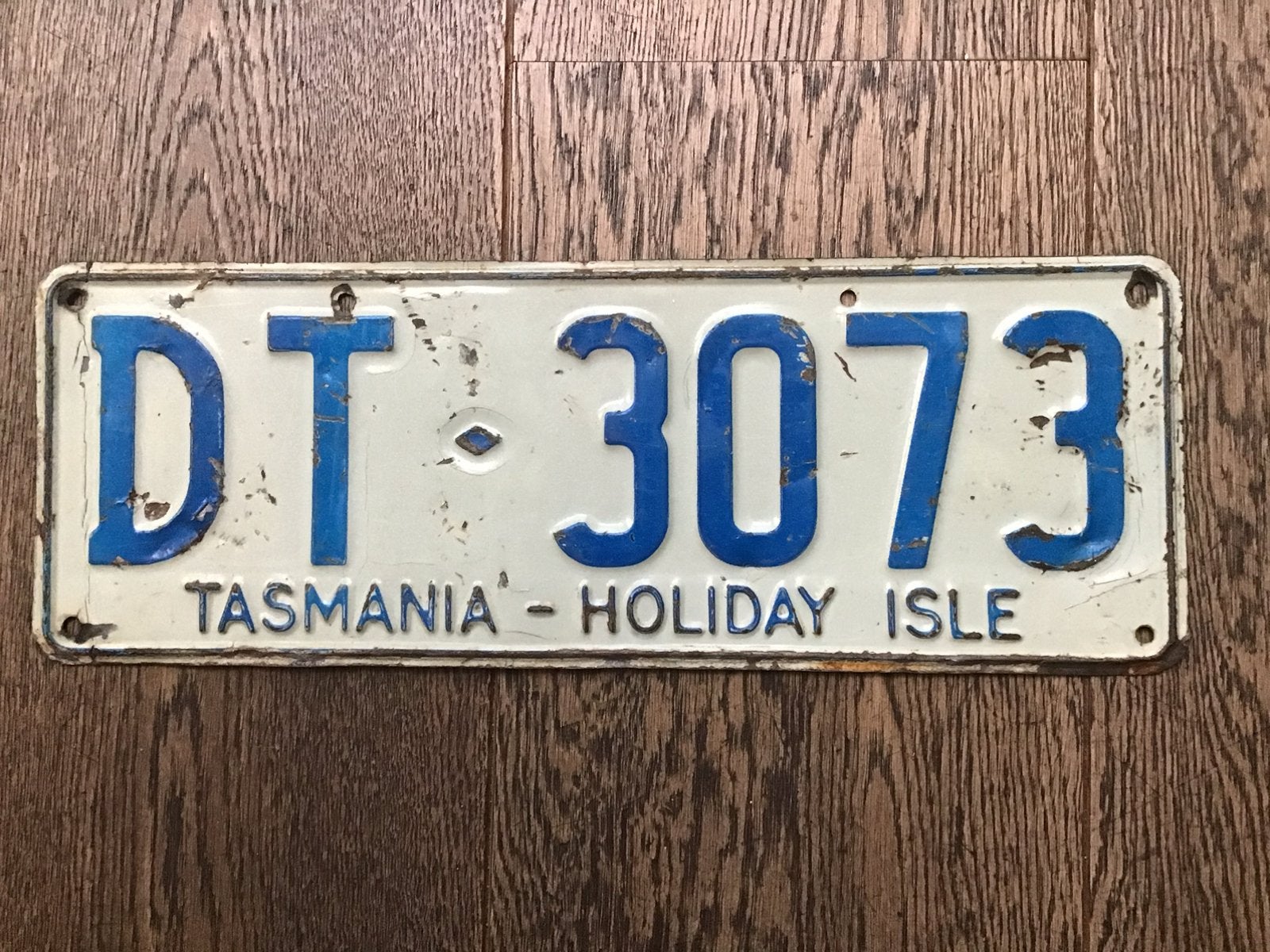 Kentekenplaat nummerplaat Tasmania Australie ca.1976, Ophalen of Verzenden, Gebruikt, Auto's