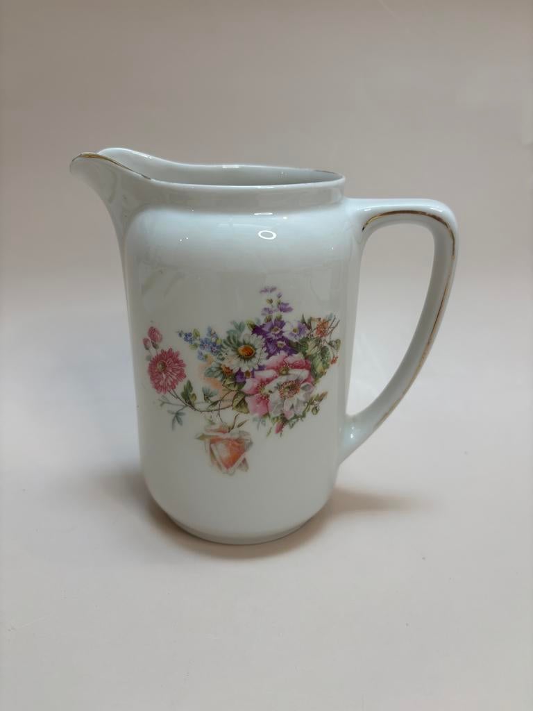 Vintage KPM porselein kan met bloemmotief, Ophalen of Verzenden