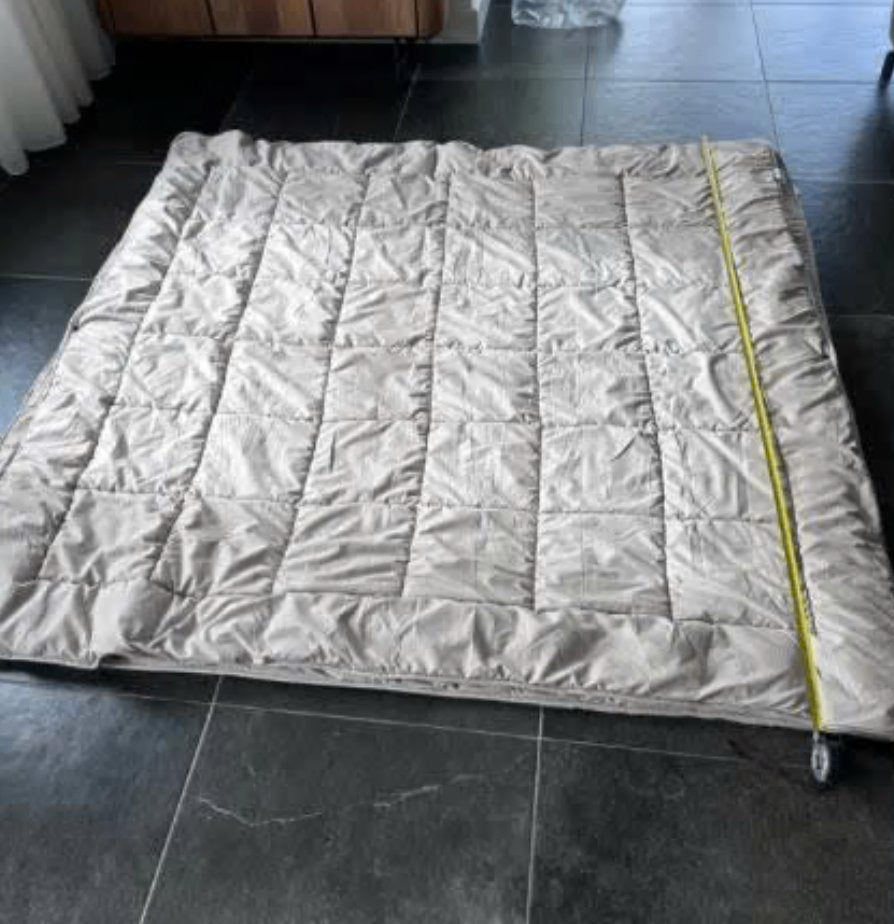 Vierseizoenen dekbed 190x190 cm voor thuis of caravan/camper, Ophalen, Beige, Tweepersoons, Deken of Dekbed
