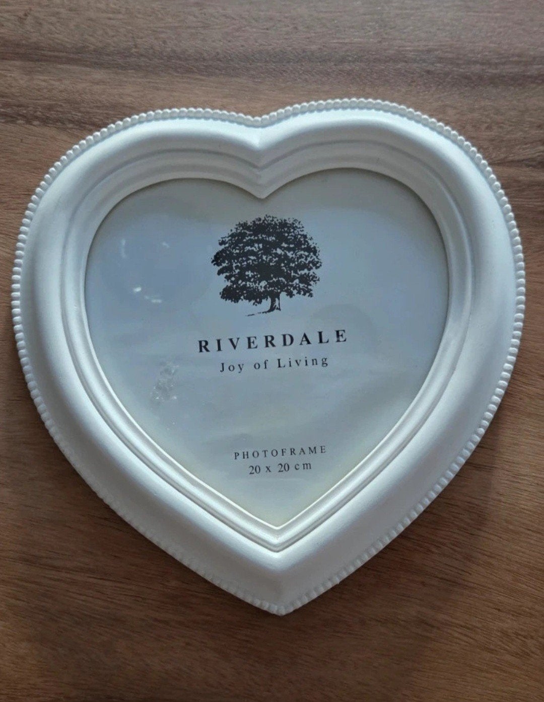 Riverdale fotolijst hartvormig wit 20x20 cm, Ophalen of Verzenden, Zo goed als nieuw, Hout
