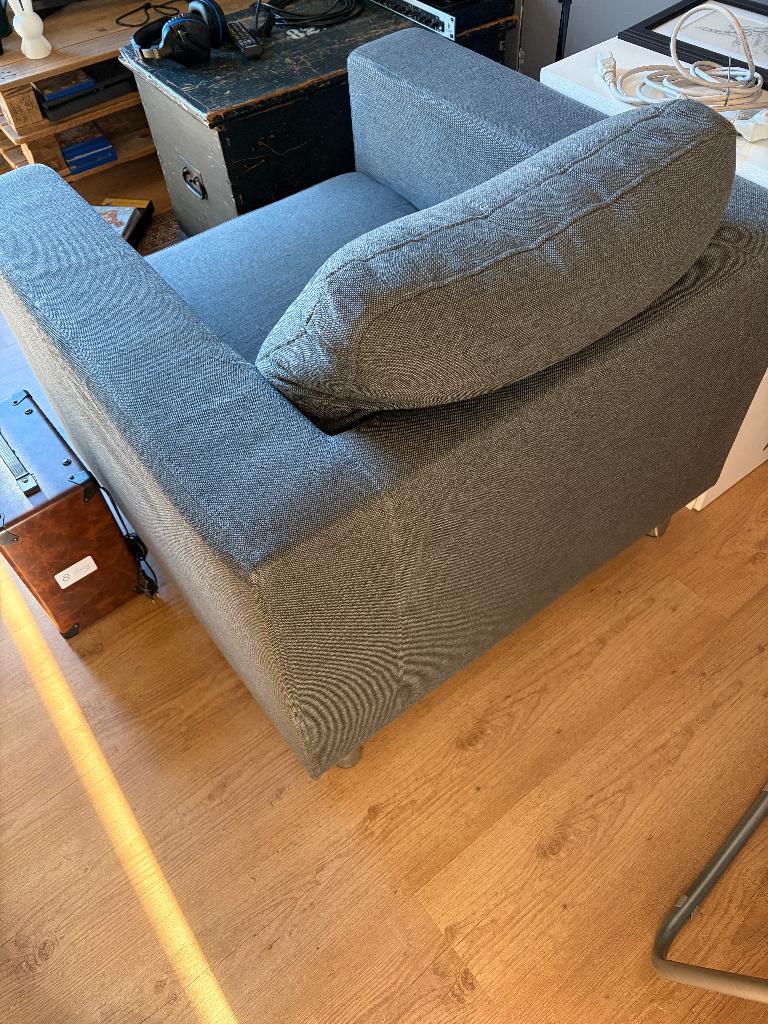 GRATIS AF TE HALEN Fauteuil grijs, Ophalen, Gebruikt, 75 tot 100 cm, 75 tot 100 cm