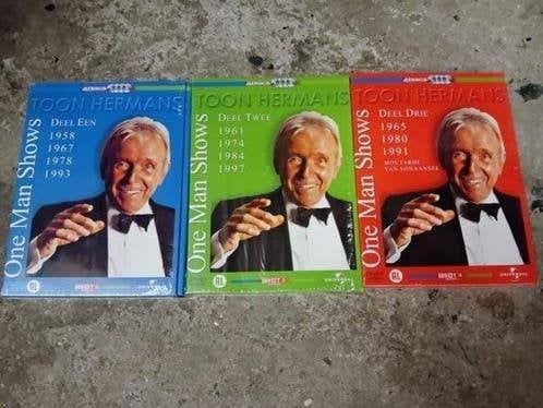 Toon Hermans One Man Shows DVD Boxen - Deel 1, 2 en 3, Stand-up of Theatershow, Gebruikt, Alle leeftijden, Toon Hermans