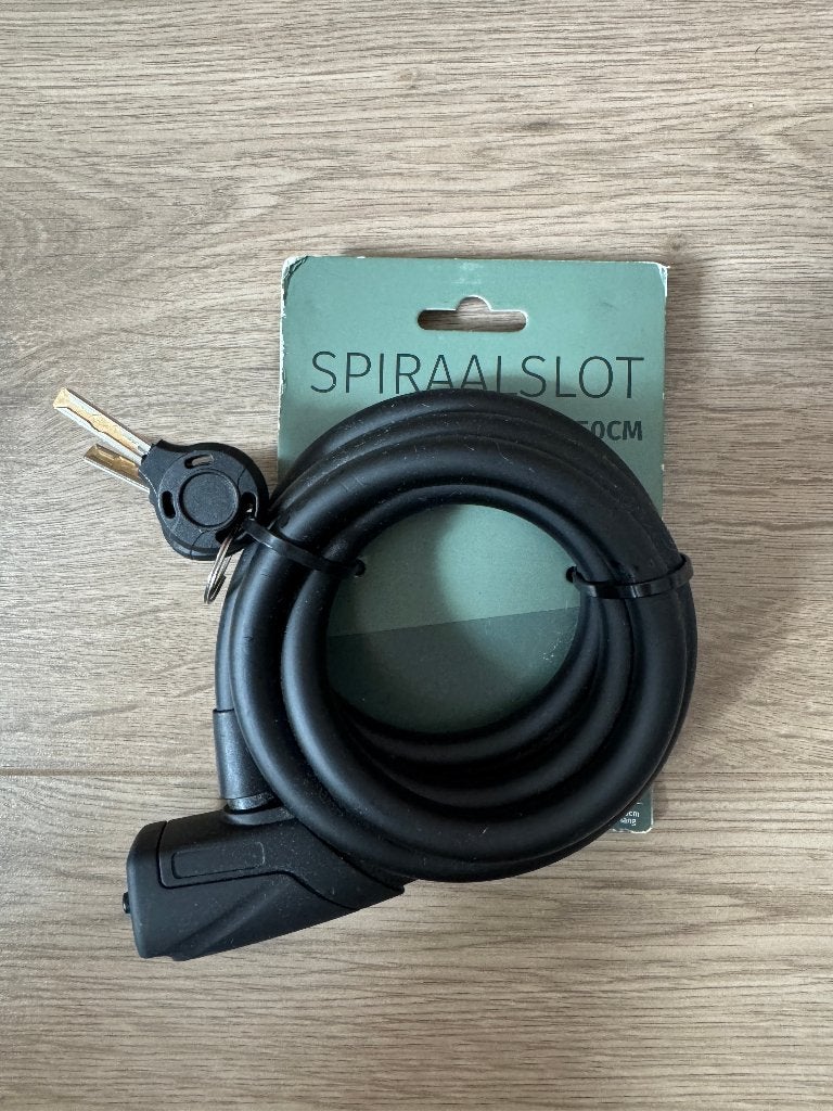 Fiets Spiraalslot bike 150 cm Ø12mm nieuw, Ophalen of Verzenden, Nieuw