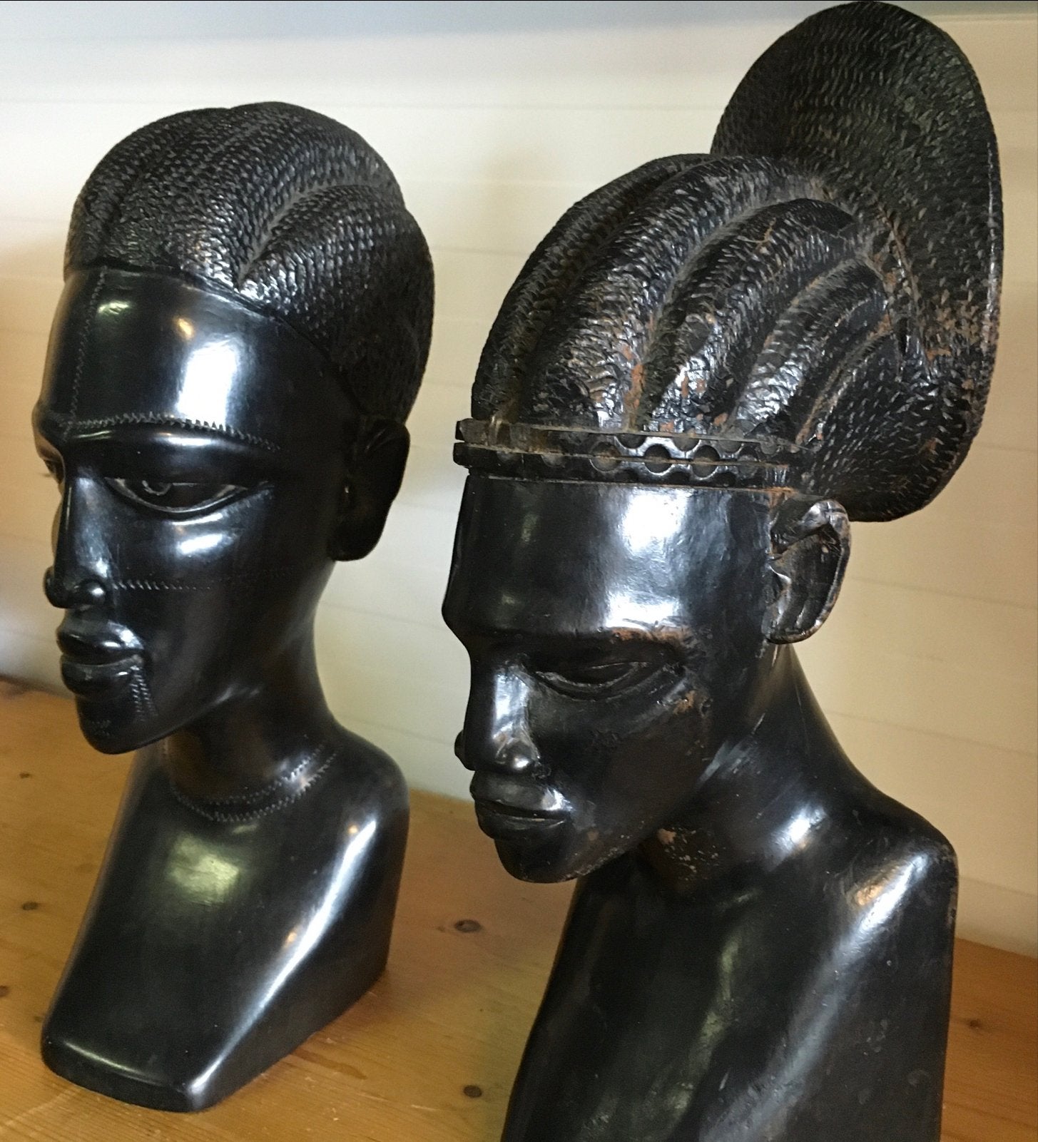 Antieke houten  Afrikaanse beelden uit Belgisch Congo, Antiek en Kunst, Hout, Afrika, Handgemaakt, Beeld