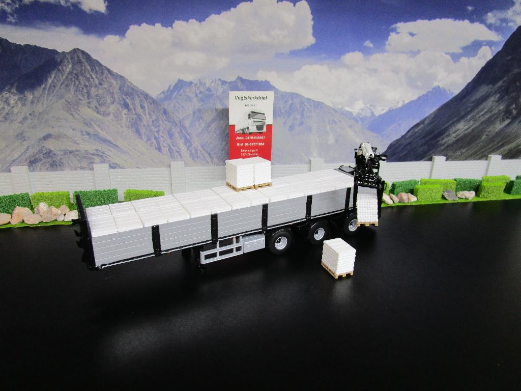 Lading Stenen Wit "Ex Wsi oplegger , Zie Omschrijving", Hobby en Vrije tijd, Modelauto's | 1:50, Ophalen, Nieuw, Bus of Vrachtwagen