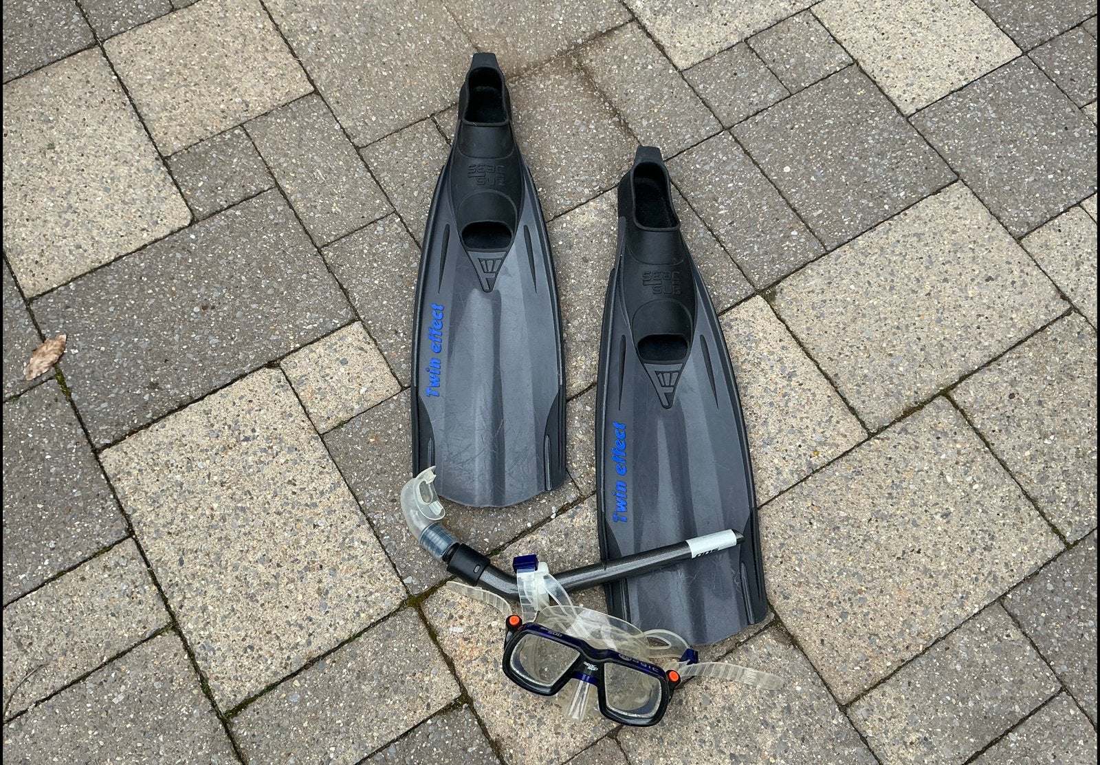 Zwemvliezen met duikbril, Ophalen of Verzenden, Gebruikt
