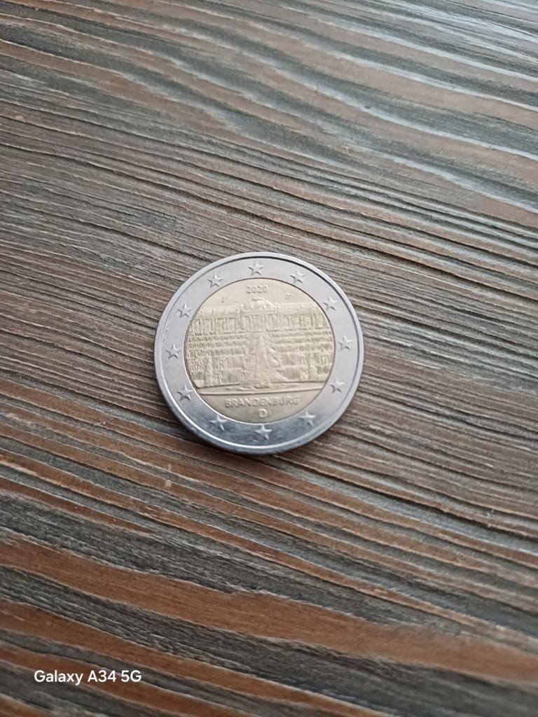 2 Euro Duitsland 2020 Brandenburg Gedenkmunt, Postzegels en Munten, Munten | Europa | Euromunten, Ophalen of Verzenden, Duitsland