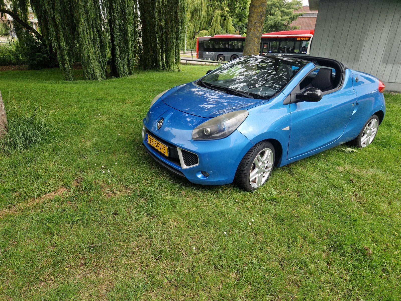 Renault Wind 1.2 TCE 2011 Blauw, Auto's, Voorwielaandrijving, Zwart, 4 cilinders, Cabriolet