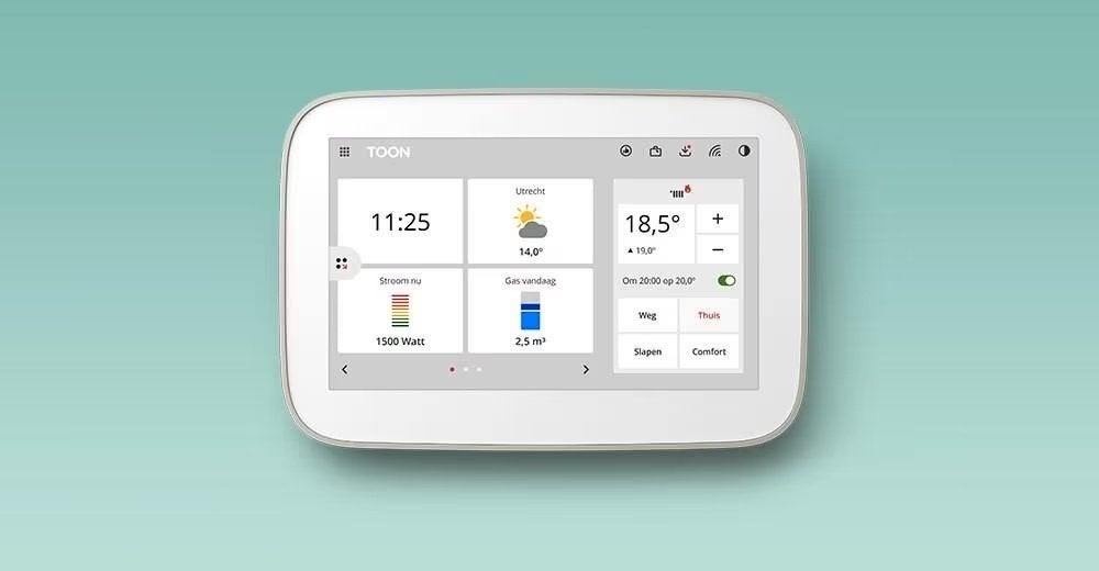 Toon 2 slimme thermostaat zgan geactiveerd en geroot., Doe-het-zelf en Verbouw, Ophalen of Verzenden, Slimme thermostaat, Zo goed als nieuw