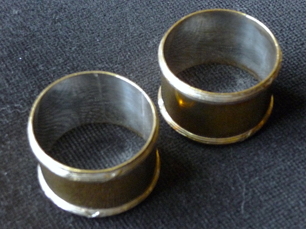 'Verzilverde' servetringen met kruisbanden, 'rubans croisés', Ophalen of Verzenden