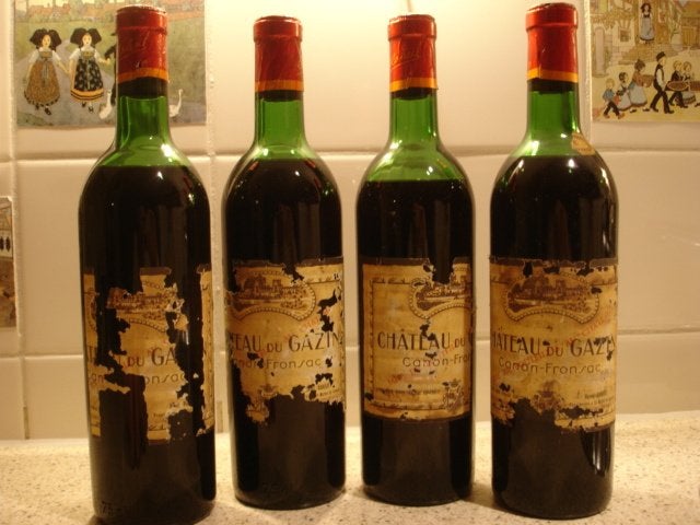 Château du Gazin (4 flessen), Canon-Fronsac, bewaarwijn., Verzamelen, Wijnen, Zo goed als nieuw, Rode wijn, Frankrijk, Vol, Ophalen