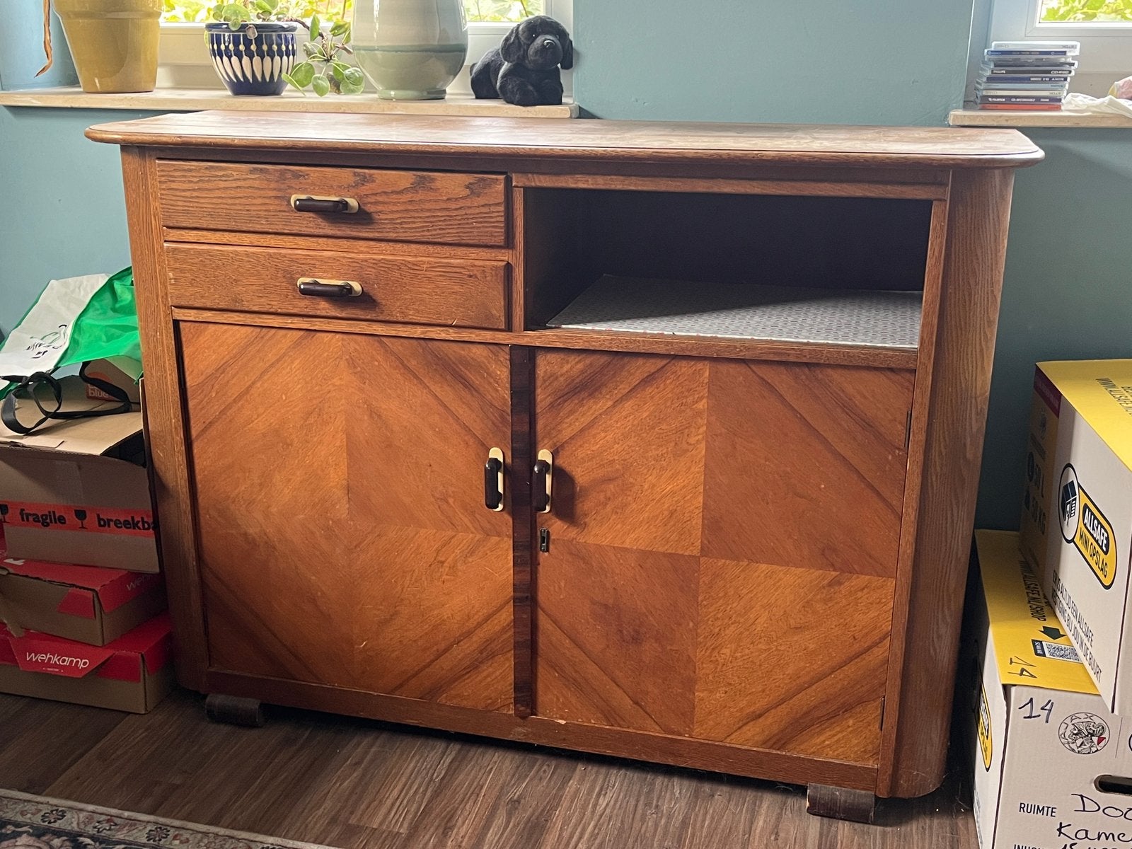 Vintage dressoir, opknapper, Ophalen, Gebruikt, 100 tot 150 cm, Vintage