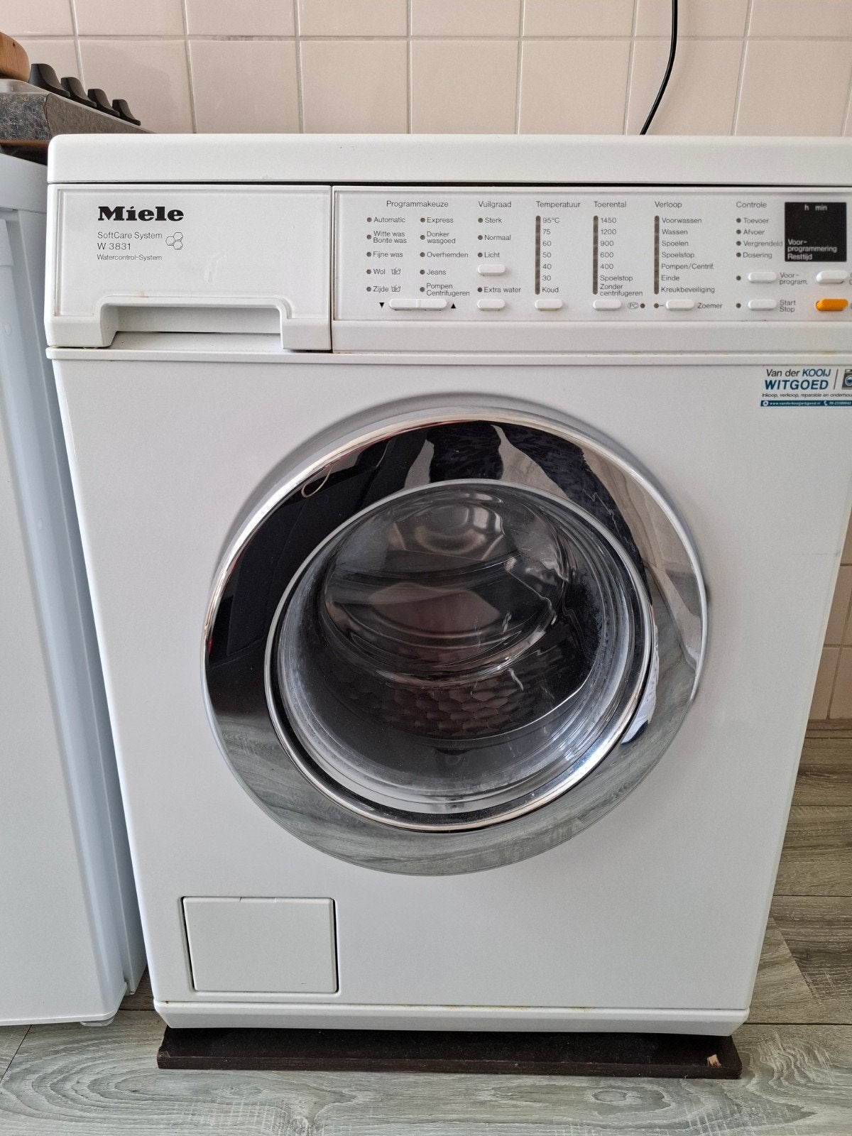 miele wasmachine soft care, Ophalen, 1200 tot 1600 toeren, 85 tot 90 cm