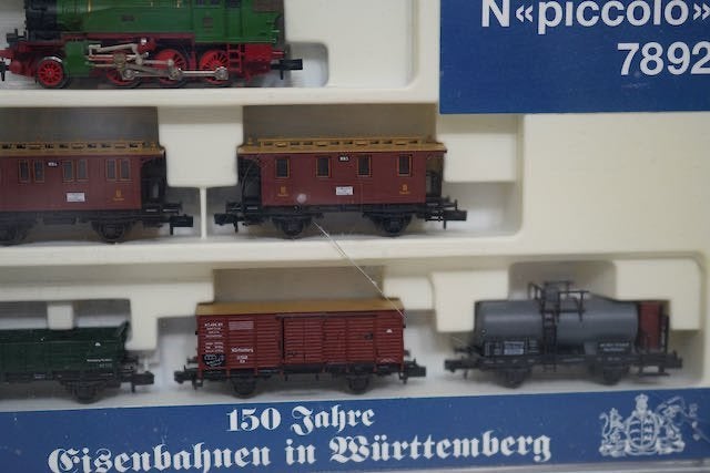 Fleischmann N Piccolo 7889 Treinset 150 jaar Württemberg, Treinset, Gelijkstroom, Fleischmann, Ophalen of Verzenden