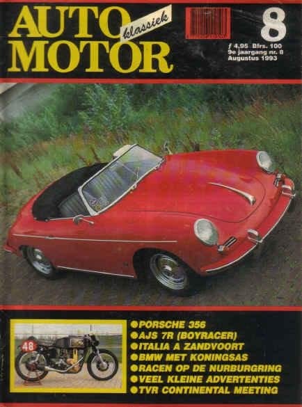 AMK 8 1993 : AJS Boyracer - Porsche 356 - BMW motorfiets, Ophalen of Verzenden, Gelezen, Algemeen