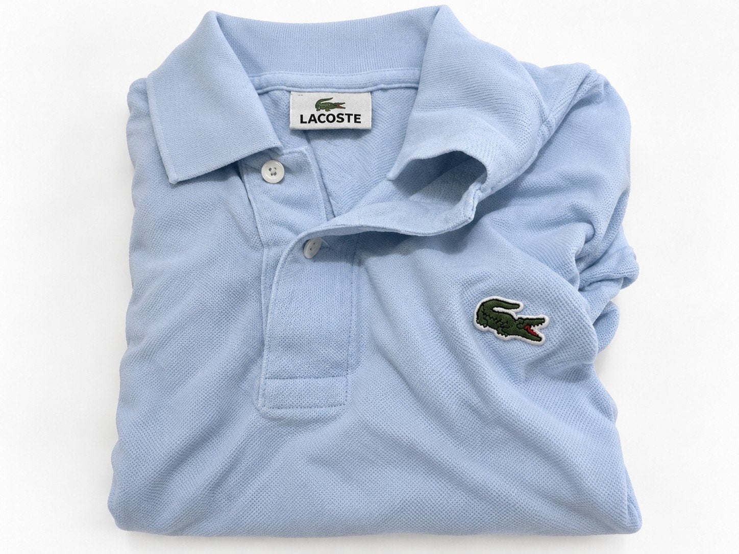 Lacoste polo shirt lichtblauw maat L, Kleding | Heren, Lacoste, Zo goed als nieuw, Verzenden, Maat 48/50 (M)