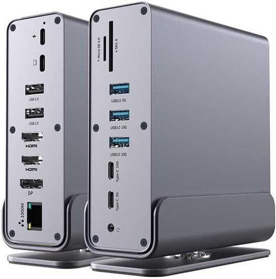 USB-C Docking Station (15-in-1), Onbekend, Ophalen of Verzenden, Docking station, Gebruikt