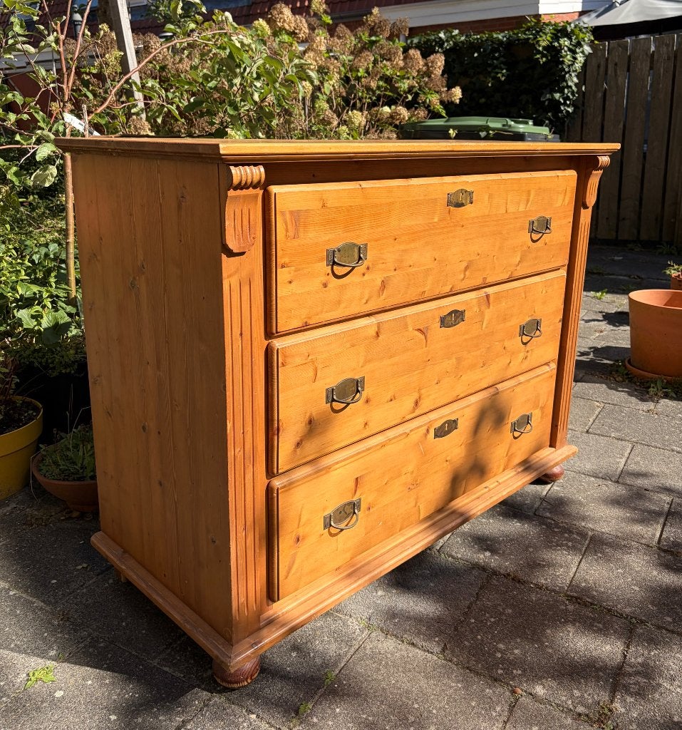 Ladekast hout, commode, Ophalen, Gebruikt, 100 tot 150 cm, 3 of 4 laden