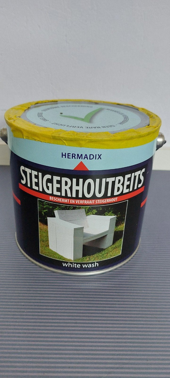 Whitewash steigerhout beits, Ophalen of Verzenden, Nieuw, Wit