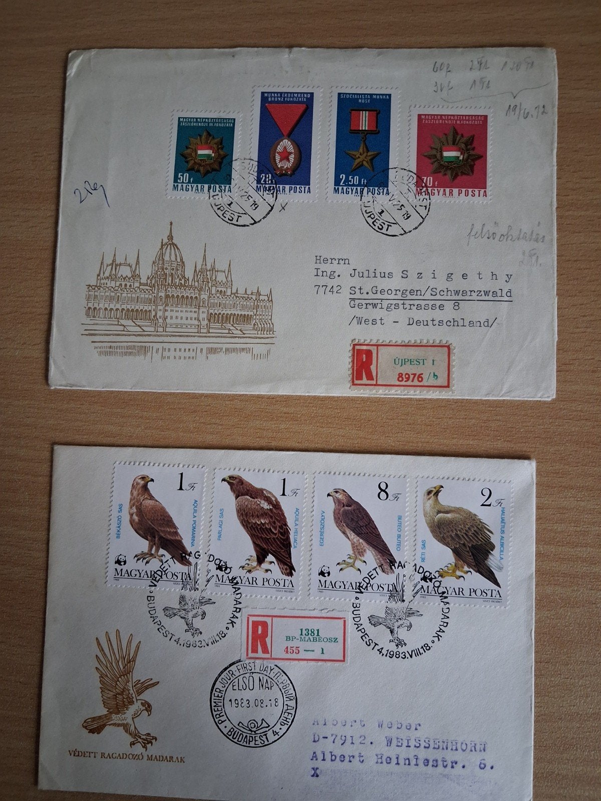 Hongarije poststukken, Postzegels en Munten, Ophalen of Verzenden, Buitenland