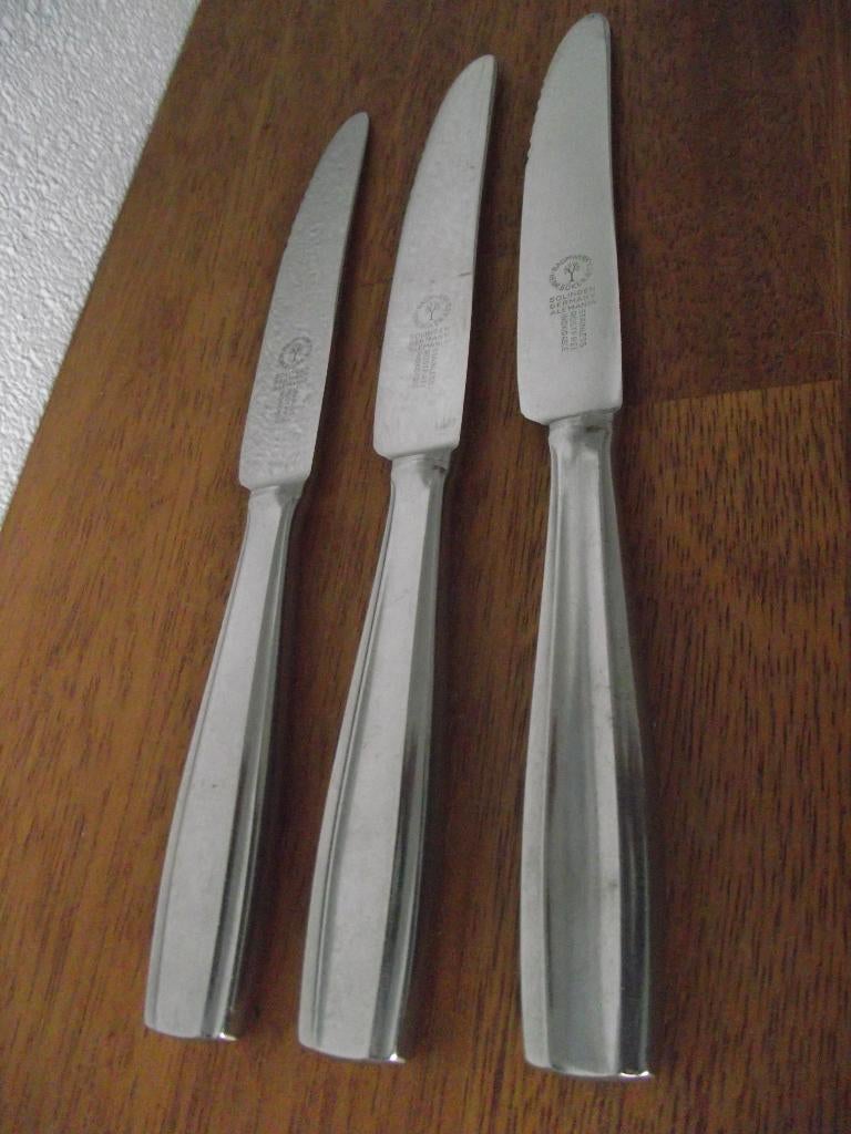 3 stuks RVS Baumwerk 2000 Böker mes 22 cm Solingen 1950 p st, Antiek en Kunst, Antiek | Bestek, Ophalen of Verzenden