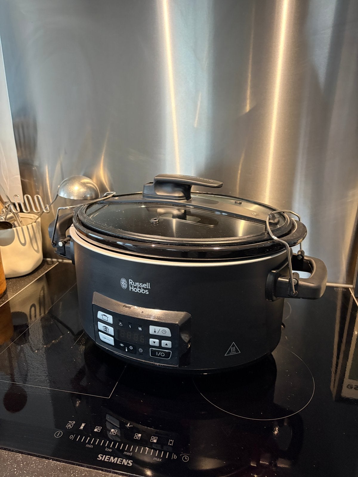 Russell Hobbs Slowcooker 6,5L – 1x gebruikt!, Ophalen, Timer, Zo goed als nieuw