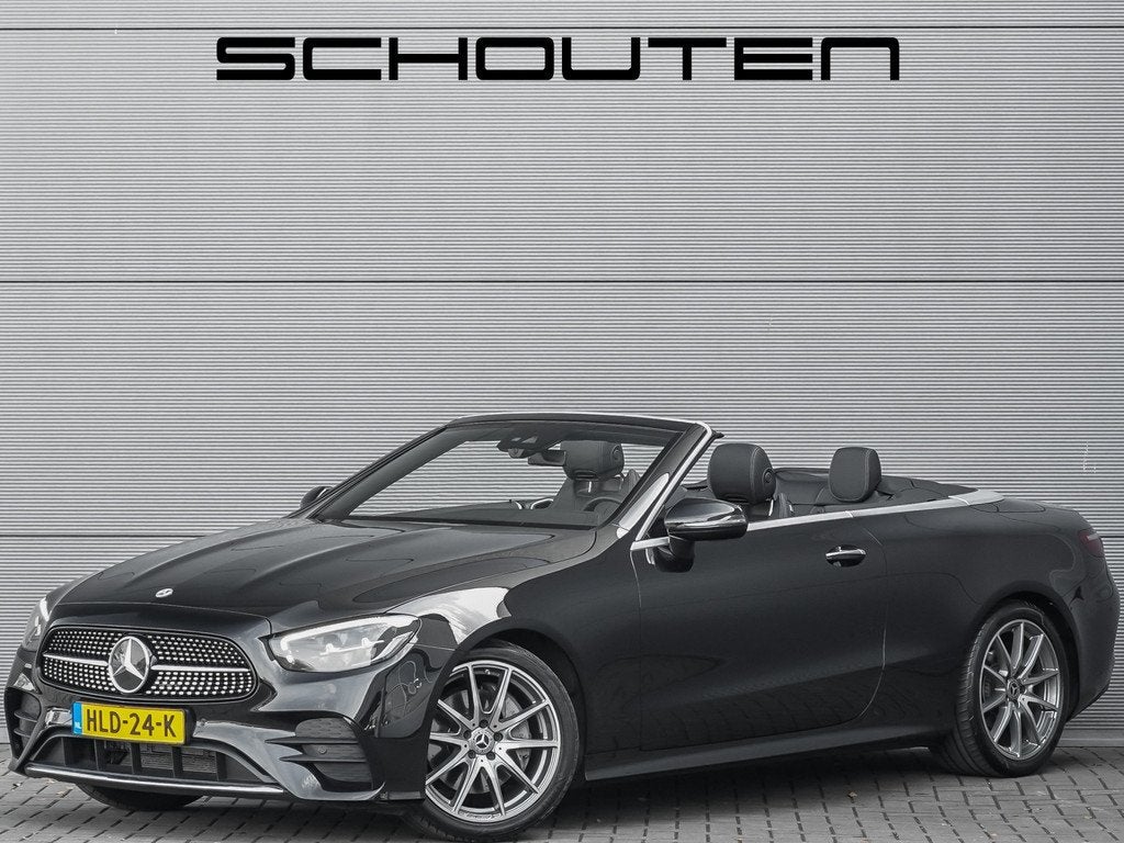 Mercedes-Benz E-Klasse Cabrio 200 AMG Line Camera Memory Nek, Auto's, Automaat, 4 cilinders, 4 stoelen, Zwart