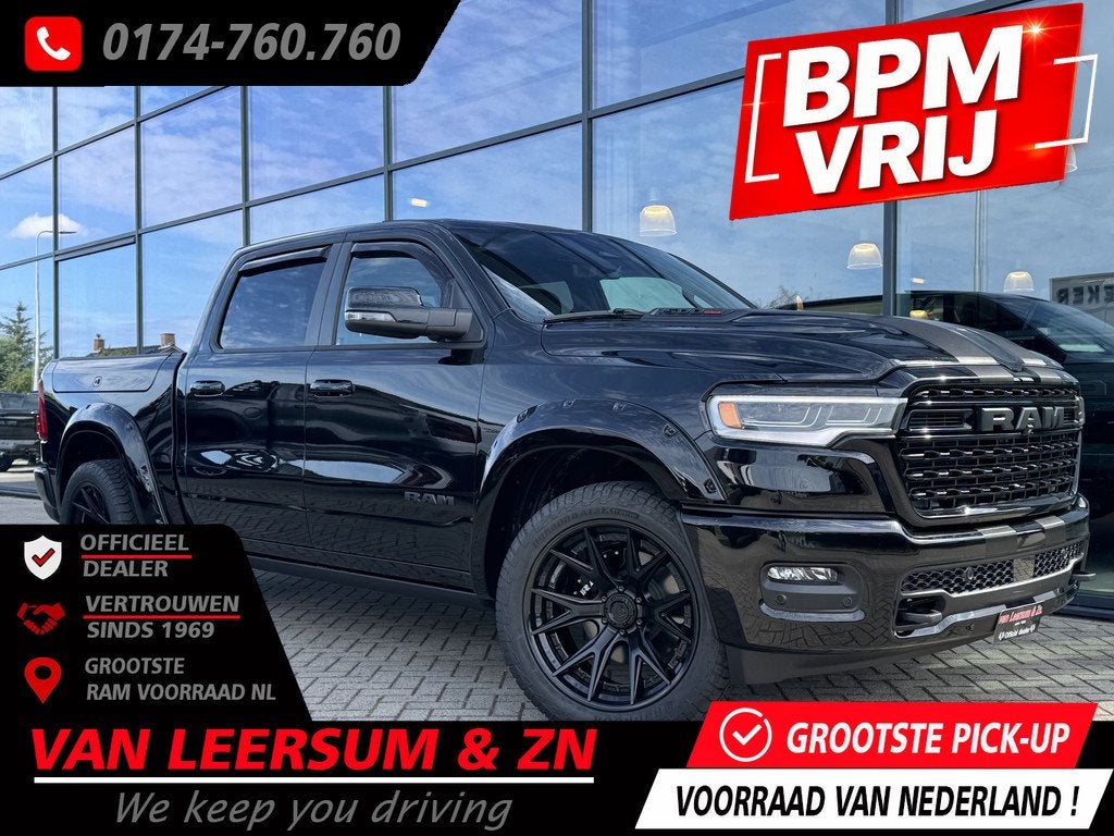 Dodge Ram 1500 Limited XXL | Pano | H&K | 22" | Flares | Pas, Automaat, 3500 kg, Zwart, Zwart