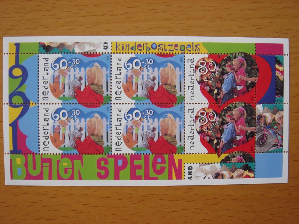 NVPH 1486 Bloc Kinderzegels Kinderspelen 1991, Ophalen of Verzenden, Na 1940, Postfris