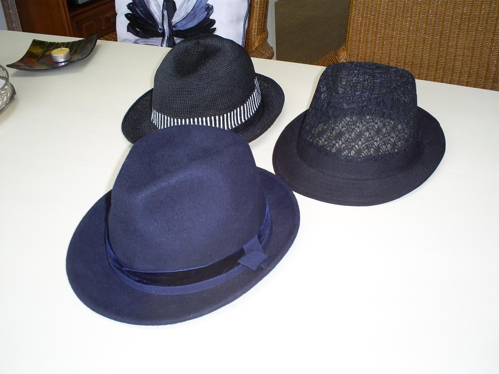 Hoeden 3 stuks, Kleding | Dames, Hoeden en Petten, Ophalen of Verzenden, Gedragen, One size fits all, Hoed