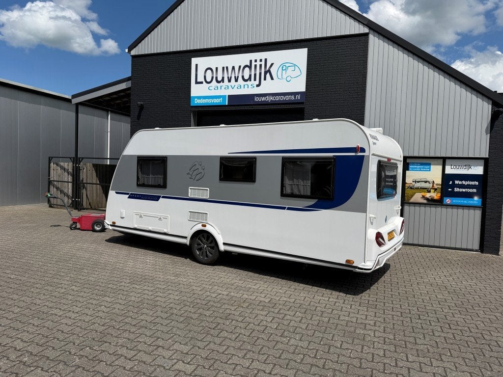 KNAUS Sport 500 FU ’21 (Mover, Fransbed), Caravans en Kamperen, Rondzit, 7 tot 8 meter, Bedrijf, Lengtebed