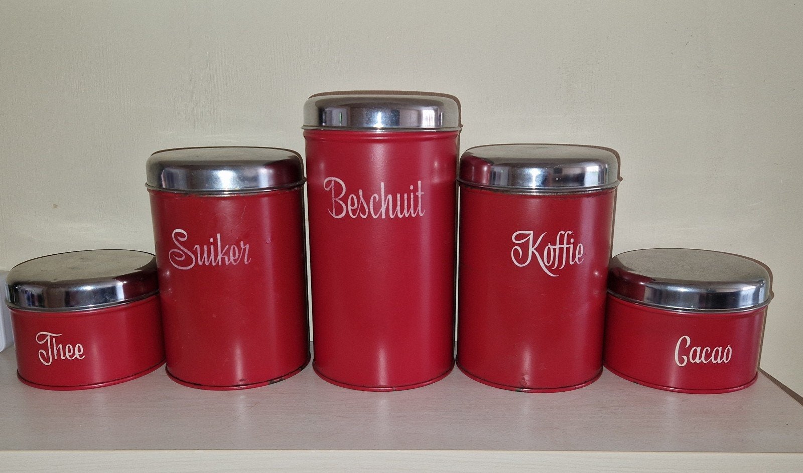 Keuken bussen 5 stuks   vitrage, Huis en Inrichting, Ophalen of Verzenden