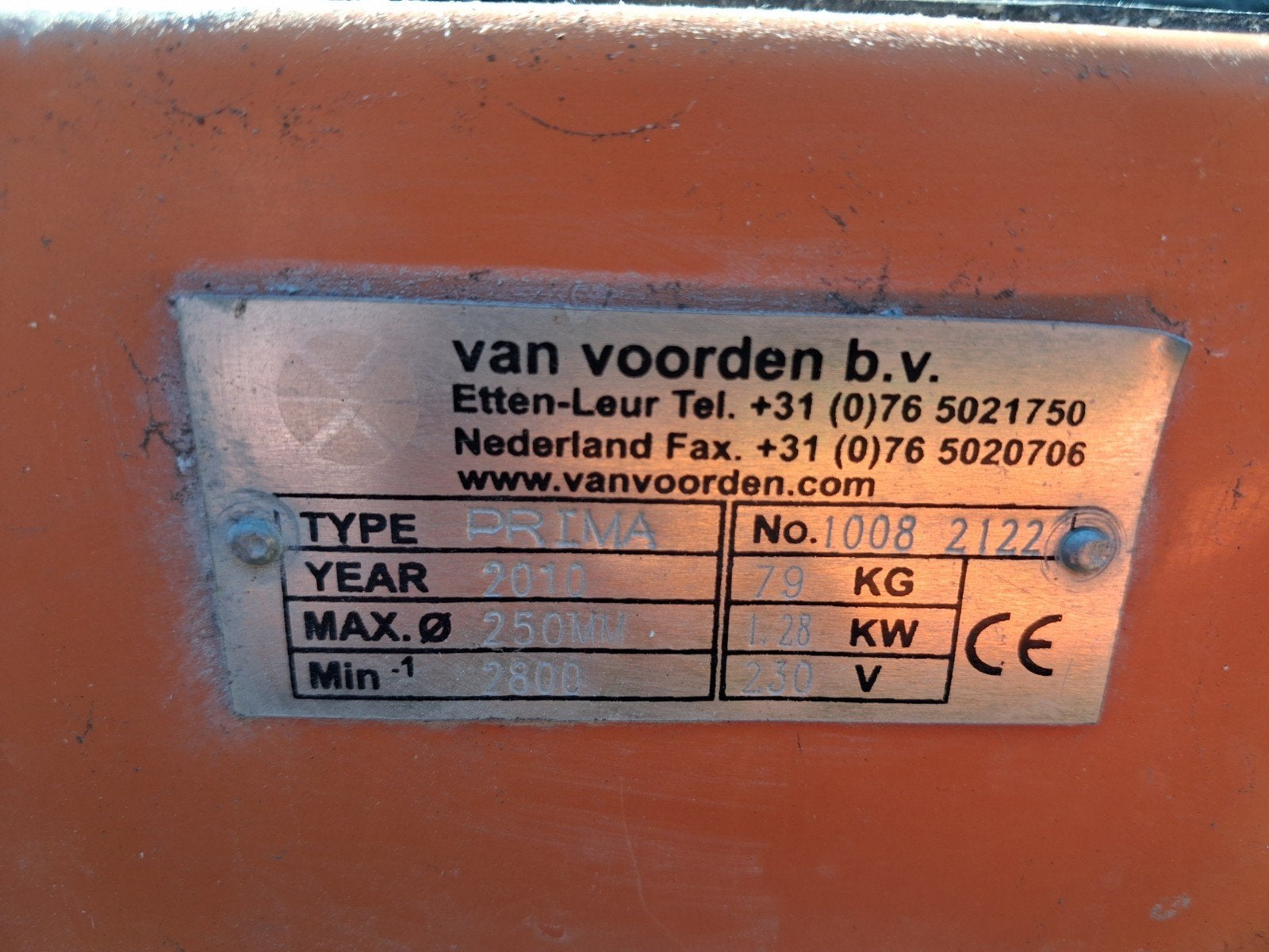 Van Voorden Prima Tegelzaag 2010 - Krachtige Zaagmachine, Gebruikt, Cirkelzaag, 70 mm of meer, Ophalen of Verzenden