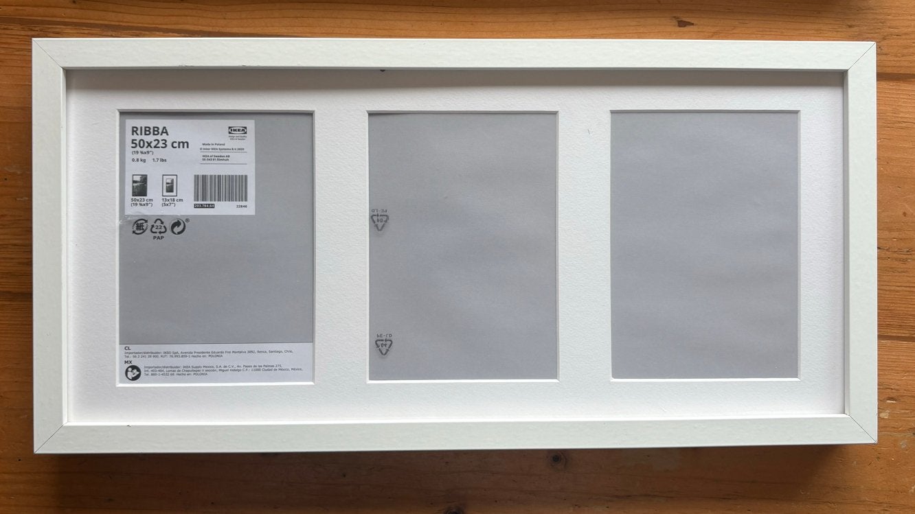 IKEA RIBBA Fotolijst 50x23 cm - Wit, Huis en Inrichting, Nieuw, Wit, Hangend, Hout