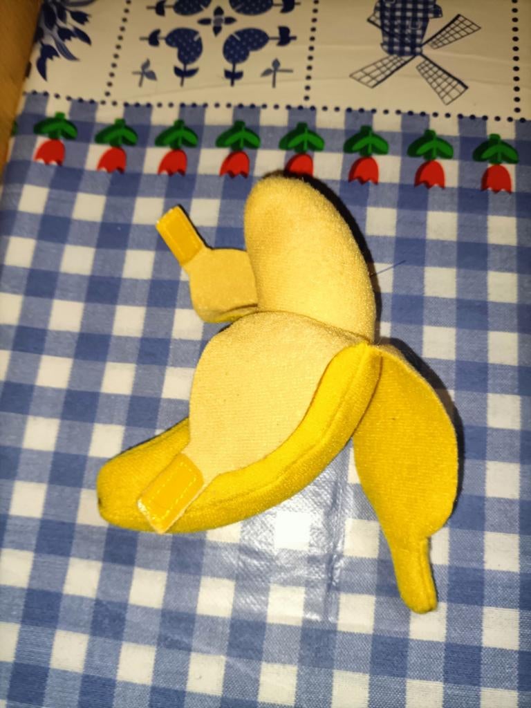 Banaan knuffeltje 13 cm groot, Ophalen of Verzenden, Zo goed als nieuw, Overige typen