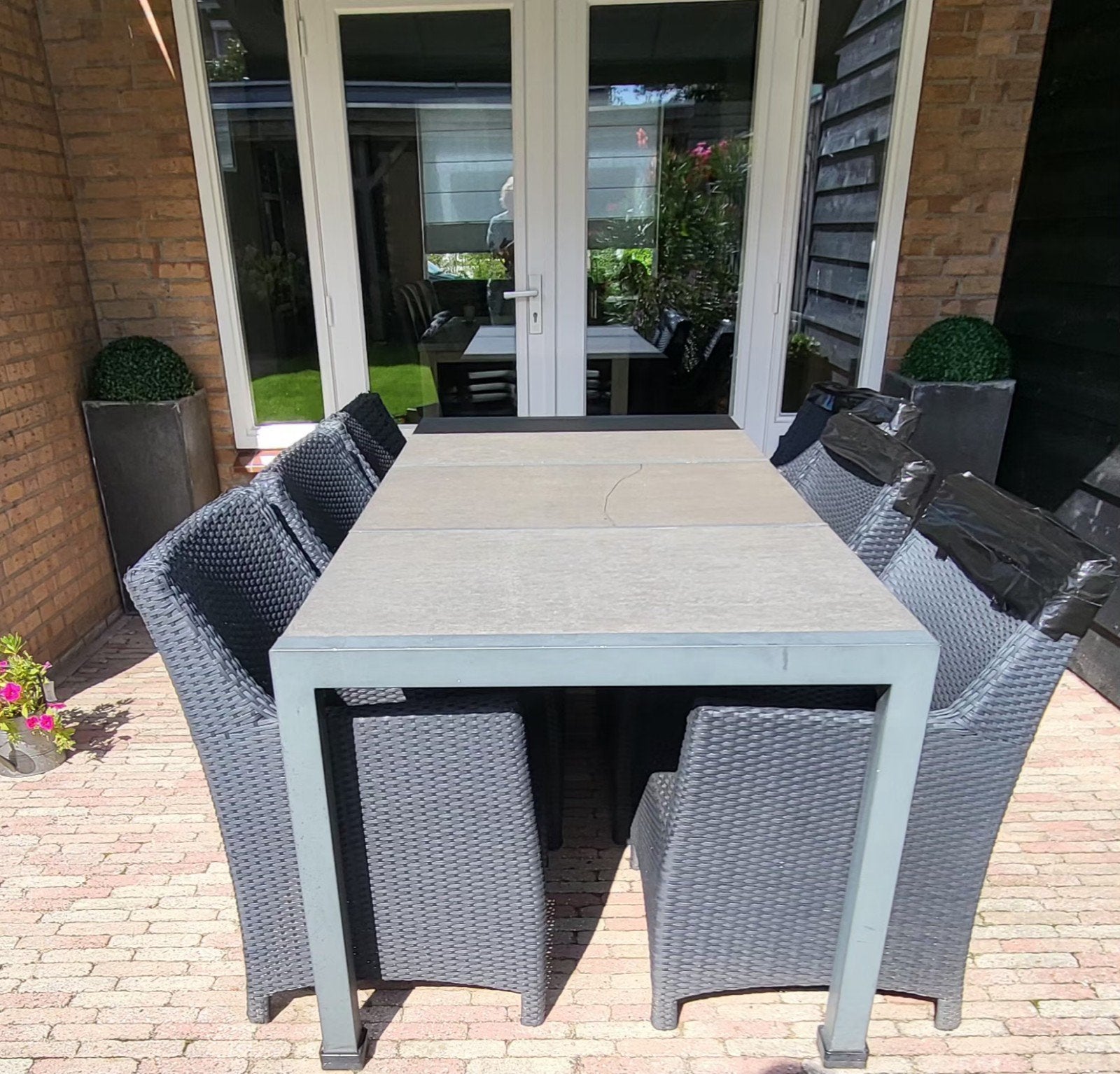 Tuintafel, Tuin en Terras, Ophalen, Gebruikt, Overige materialen