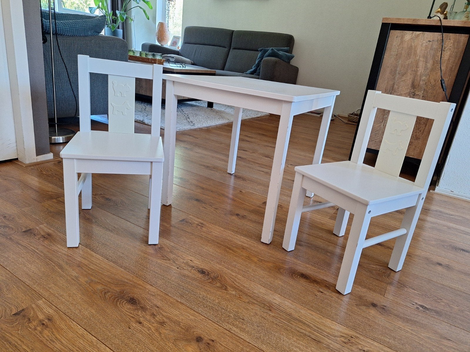 kindertafel met 2 stoeltjes, Kinderen en Baby's, Ophalen, Gebruikt, Tafel(s) en Stoel(en)