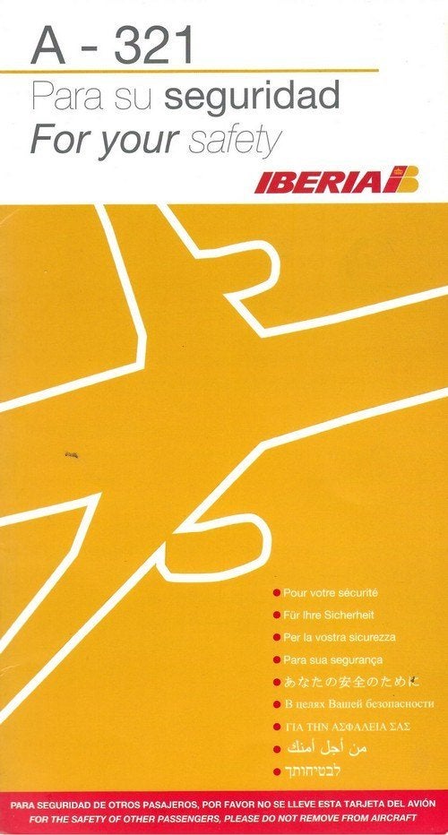 Iberia - ( Airbus A-321 ), Ophalen of Verzenden, Gebruikt, Kaart, Foto of Prent